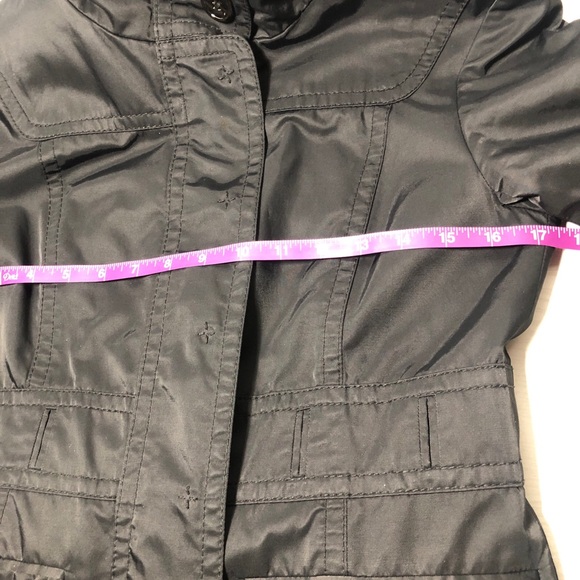 ANN TAYLOR Women’s Black Coat  Zipper/ Buttons  Closure Size XS - Picture 8 of 10